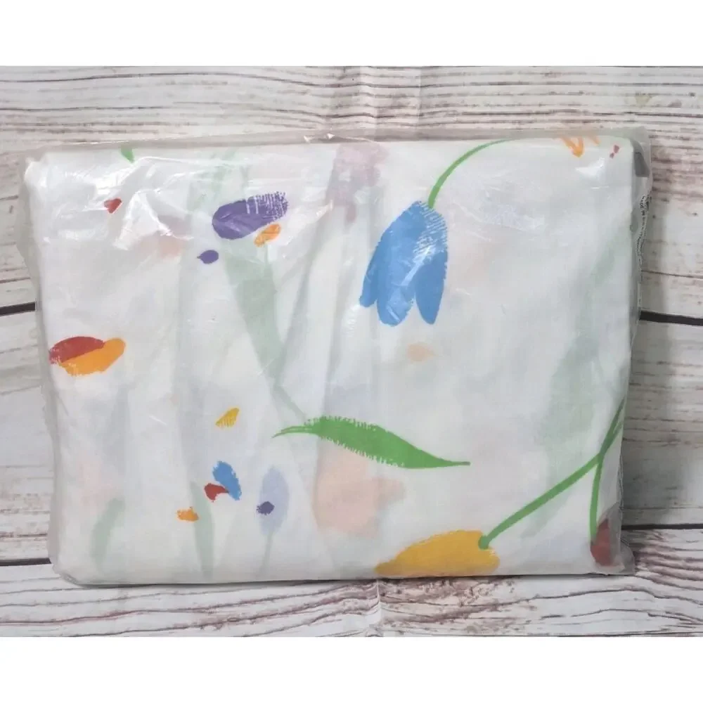 Vintage Wamsutta Floral Double Fitted Sheet No-Iron Ultracale, Made In USA